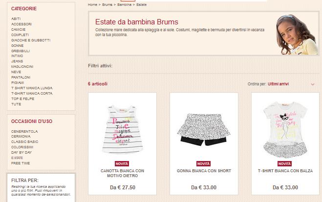 BRUMS ABBIGLIAMENTO OUTLET SI