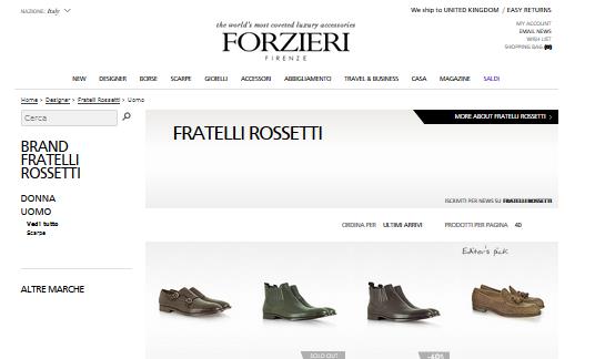 fratelli rossetti outlet on line